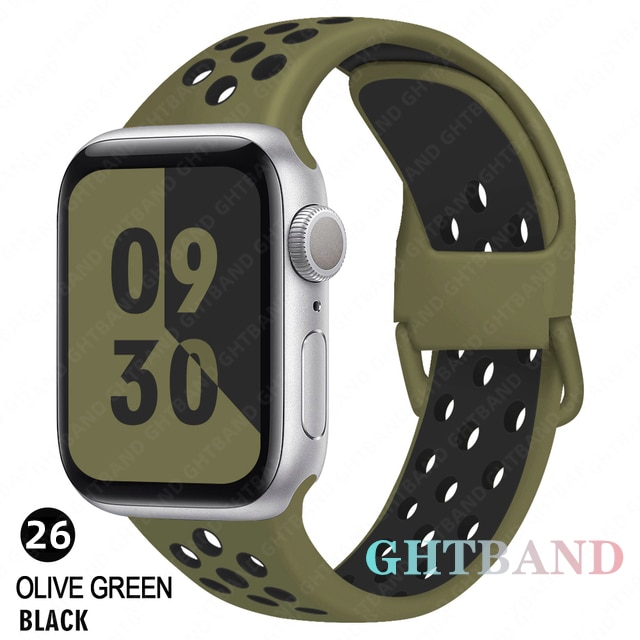 nike apple watch band olive green