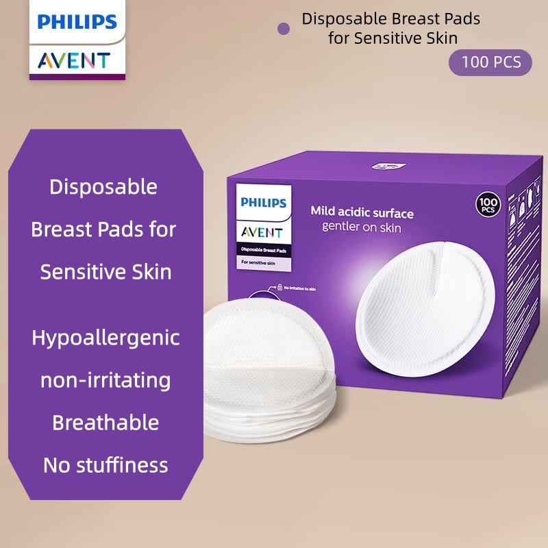 Avent Lactation Disposable Anti-overflow Breast Pad Anti-allergy Hypoallergenic Soothing Sensitive Muscle For 100 Tablets/box Breathable Not Hot ราคา 380 บาท*ส่งฟรี