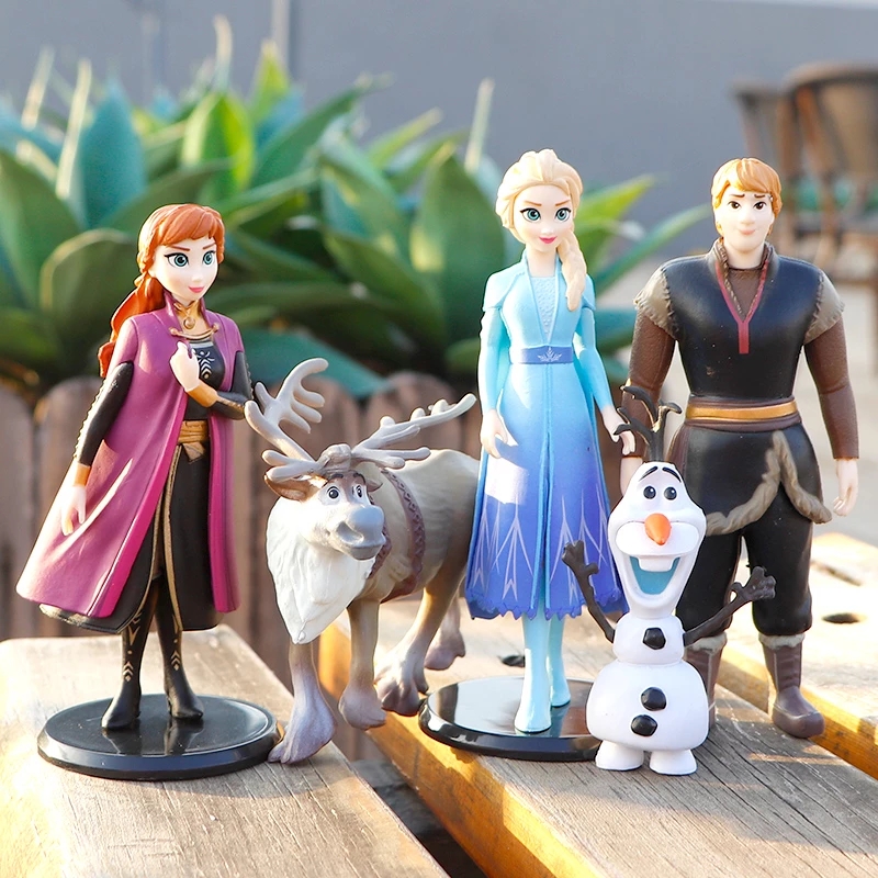 【Limited edition】 Frozen Birthday Cake Decor Anna Elsa Princess Toys Cake Decoration Ornaments For Kids Girls Birthday Party Cake Supplies