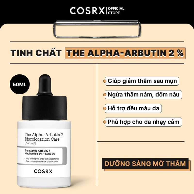 COSRX Tinh chất The Alpha-Arbutin 2 Discoloration Care Serum 50ml