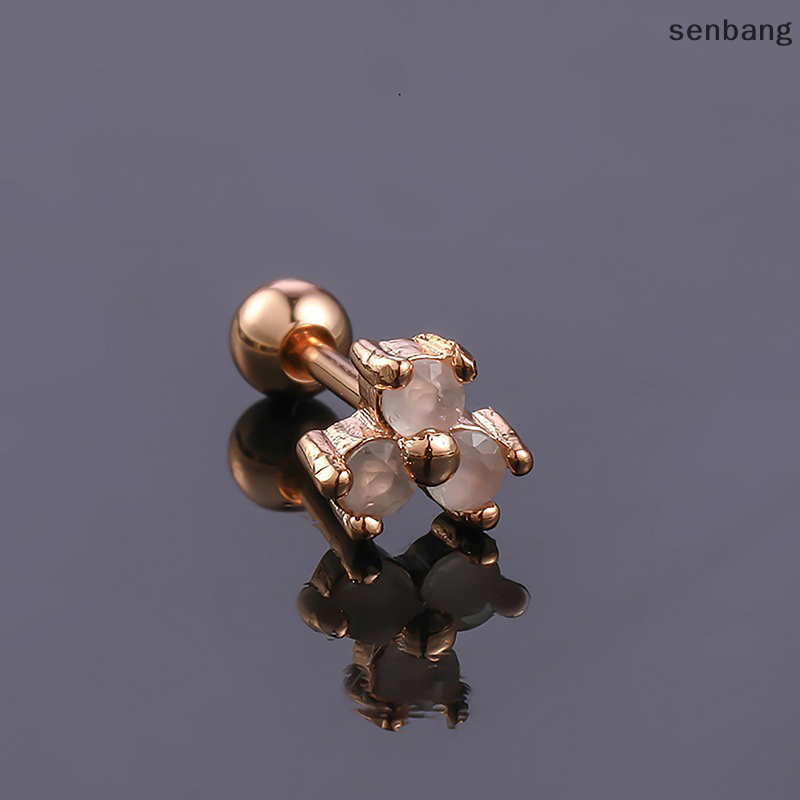 Sen 1 cái hoa đơn giản xương tai móng tay xoắn ốc khuyên nụ cho bữa tiệc nữ Phụ Nữ đồ trang sức tinh xảo mới Quà Tặng