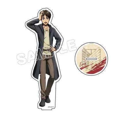 Mô hình đồ chơi nhân vật Attack On Titan Eren Mikasa Ackerman Levi dùng để bàn trang trí