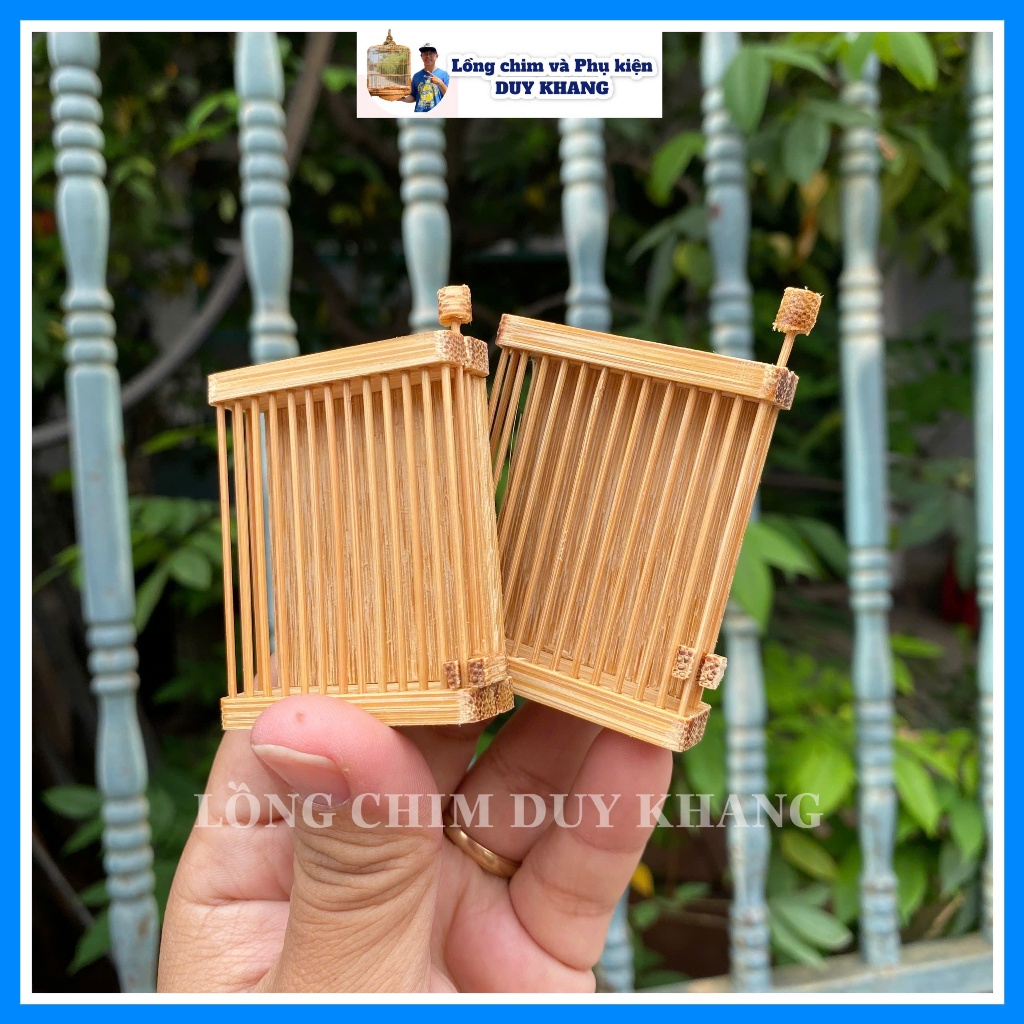 Rọ tre lồng chào mào, rọ đựng cào cào, dế cho chim cao cấp - MẪU RỌ TRE KÍN 1 MẶT - phụ kiện lồng chim DUY KHANG