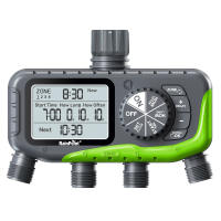 RAINPOINT Sprinkler Timer 4 Zone Water Timer For Programmablewith Rain Delay/Manual/Automatic Watering System