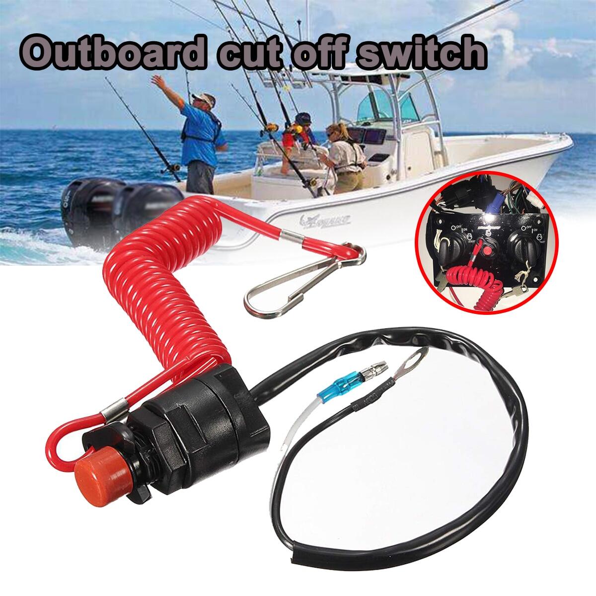 Outboard stop Kill Switch Cut off Switches Boat Kill Stop Switch & Safety Tether Lanyard Plastic Motor for Yamaha /Tohatsu