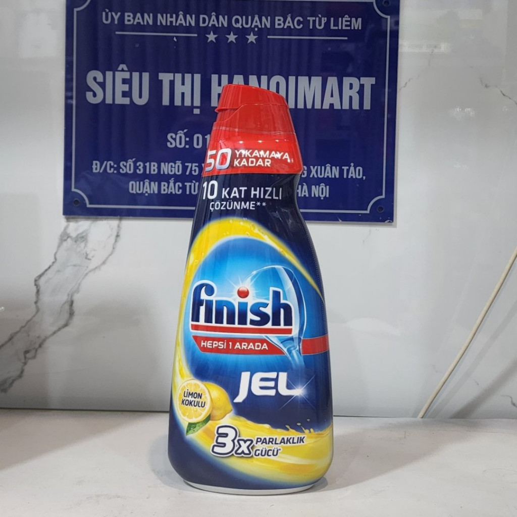 Xà phòng rửa bát Finish Gel 1.5L dùng cho Máy rửa Bát Nước rửa bát Finish Gel 1.3L Gel rửa bát Finis