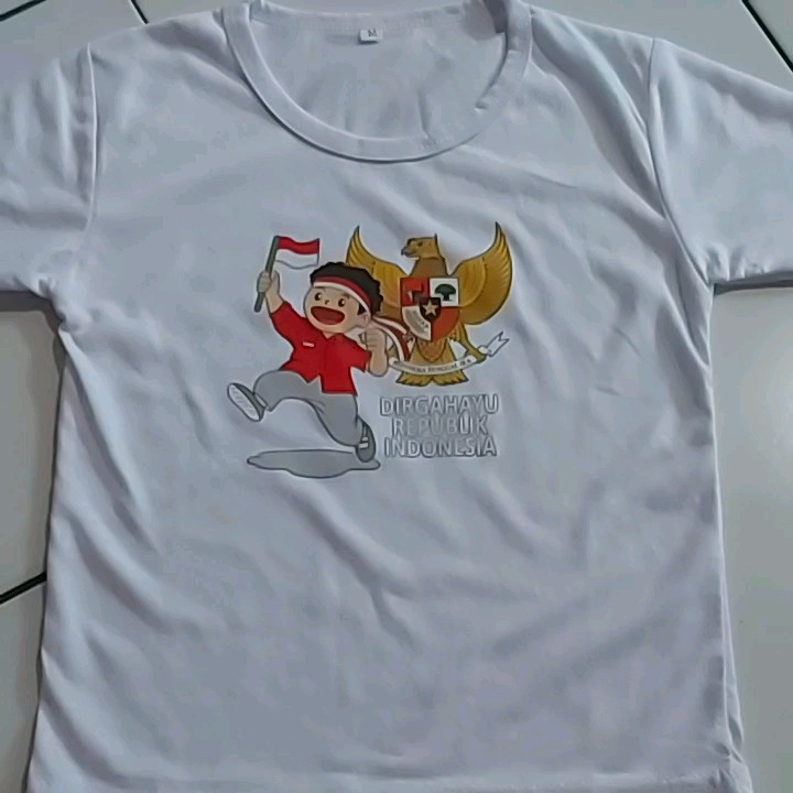 Kaos Kemerdekaan 17 agustus atasan baju anak merah putih unisex usia 2-13 tahun