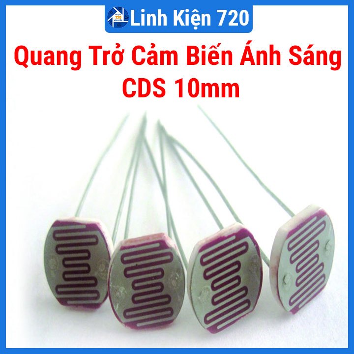 Cảm biến ánh sáng quang trở CDS 5mm/10mm (1 chiếc) làm mạch đóng ngắt thiết bị, đèn ngủ,...