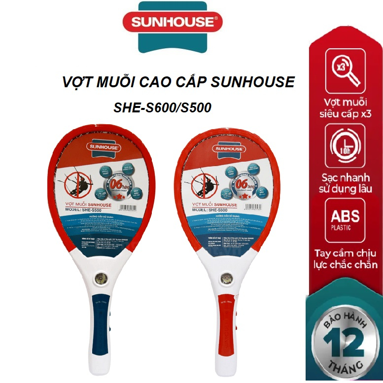 Vợt muỗi sunhouse she-s500/she-s600