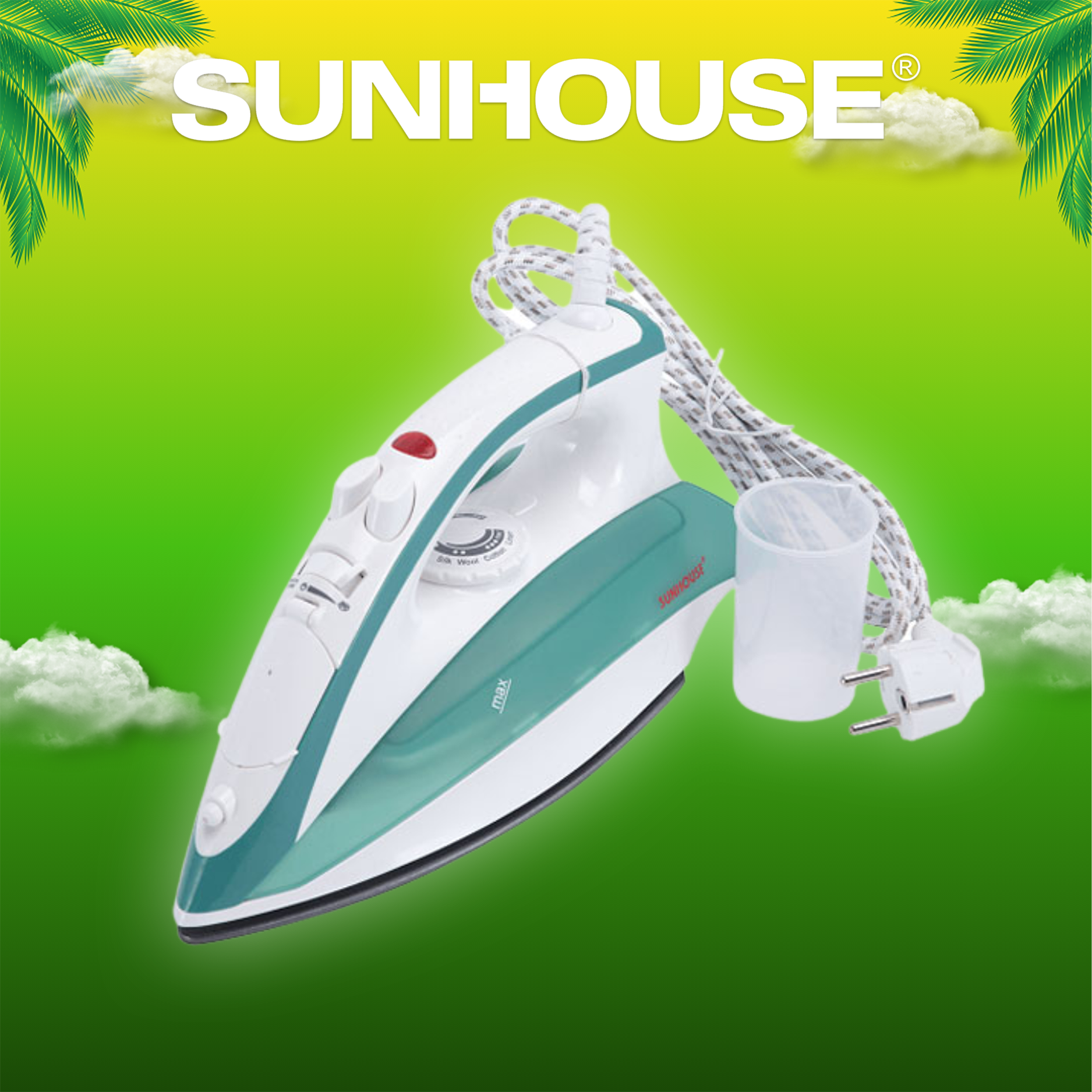 Bàn là hơi nước sunhouse shd2061 - bảo hành chính hãng 12 tháng