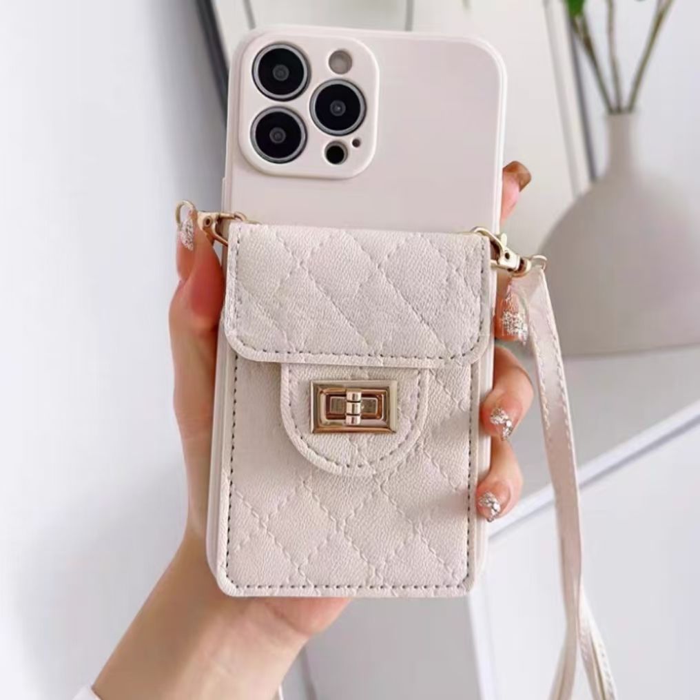 Casing For Vivo Y05 V70 FE V70E Y35 Y22 Y22S V20 V21 V23 V23E V25 V25E V27 V27E V29 V29E V30 V60 V40 Lite V50 Pro Luxury Lock Wallet Card Slot Phone Case With Crossbody Lanyard - Image 2