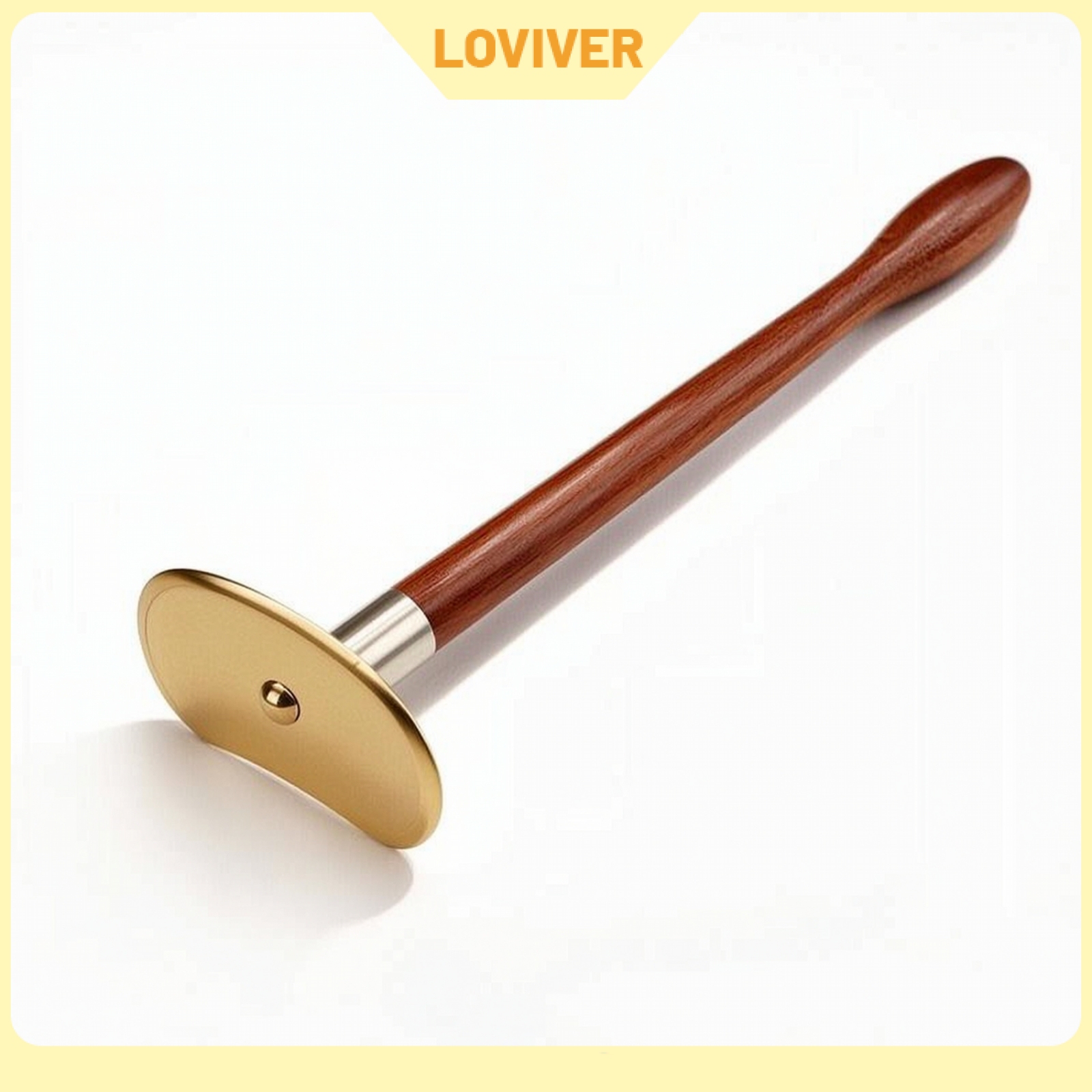 LOVIVER Smooth Gua Sha Massager with Long Handle Rounded Tai Chi Gua Sha Scraper Easy Reach Brass Scraping Wand Ergonomic for Adults, Back Massage, Home Spa, Muscle Recovery ราคา 2,516 บาท*ส่งฟรี