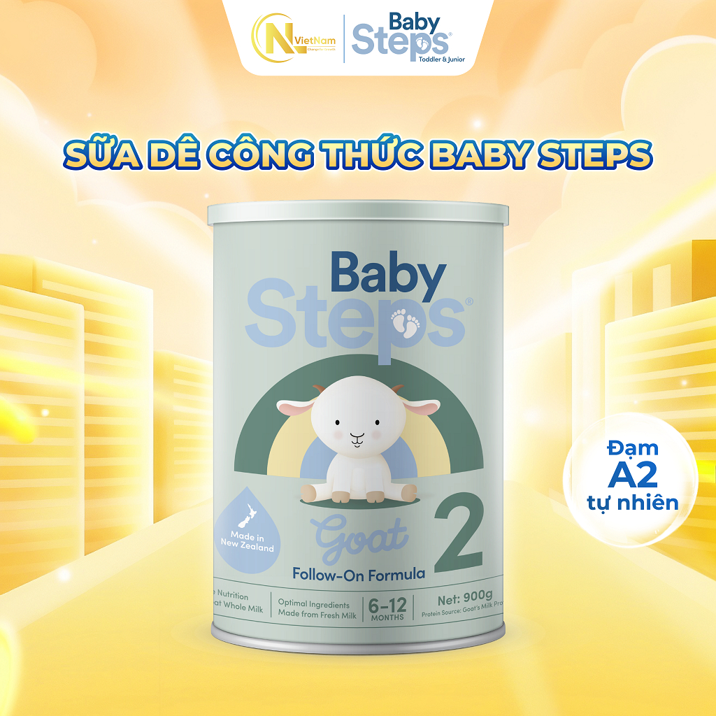 Sữa Dê Công Thức Baby Steps số 2 900g