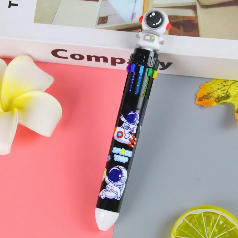 Pulpen Mekanik 10 Warna Pena Motif Boneka Astronot 3d Bolpen Gel Tinta Karakter Lucu Dengan Pilihan Beragam Alat Tulis Sekolah Anak Super Imut PTT