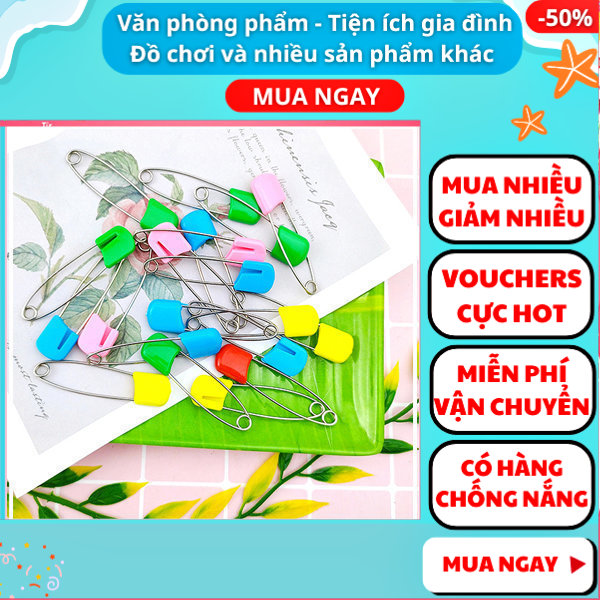Combo 10 kim băng an toàn giá rẻ loại lớn-kim băng loại lớn-kim băng cho bé- kim cài quần áo- giá rẻ- kim cúc- kim băng cài quần áo- kim băng cài đò- Nguyễn Thùy Store