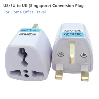 US/EU to UK (Singapore) Universal Power Plug Charger Adapter Conversion Plug for Home Office Travel