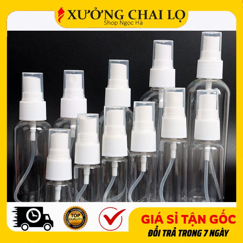 Chai xịt phun sương siêu rẻ chai lọ nhựa pet xịt phun sương 10ml,15ml,20ml,30ml,50ml,100ml chiết nước hoa