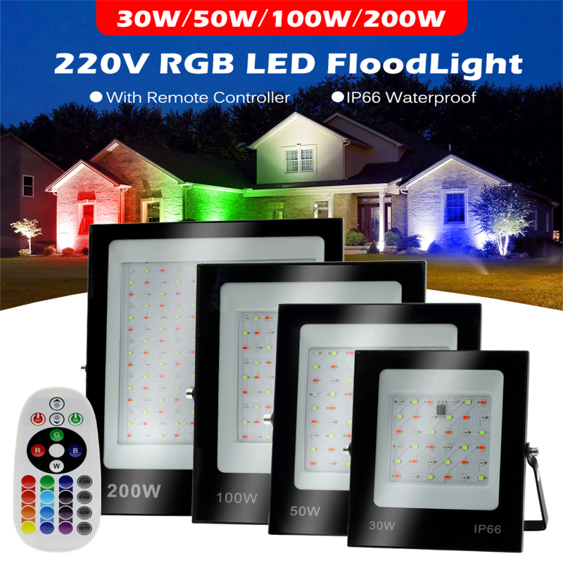 Portable Flood Light 30w 50w 100w 200w Ip66 Waterproof High Brightness