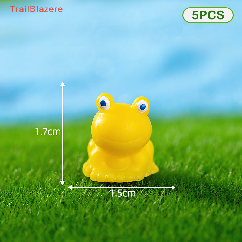 TrailB 5pcs nhựa đầy màu sắc Mini ếch tượng Micro cảnh quan sáng tạo thu nhỏ mờ làm vườn ếch trang trí rêu trang trí máy tính để bàn