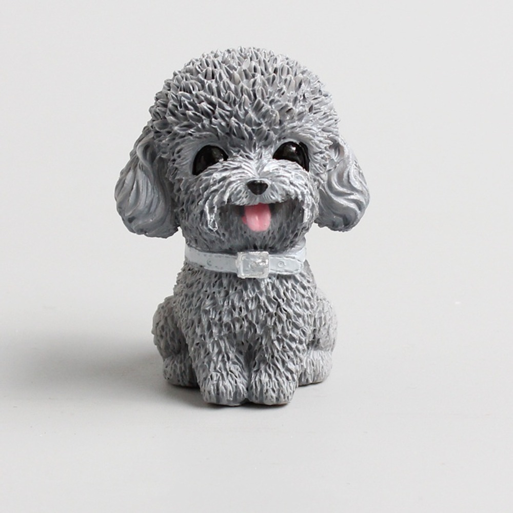 MINOA Resin Dog Figurine Cute Simulated Model Dog Animal Model Car Accessories Home Decor Dog Ornament Car Decor