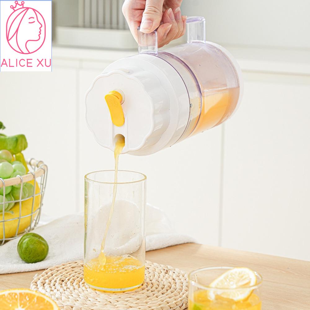 ALICE XU Lớp kép Cốc ép trái cây làm lạnh bằng đá Dung lượng lớn Có thể sạc lại bằng USB Cốc ép trái cây Di động có tay cầm Cốc đựng đồ uống lạnh Tủ lạnh