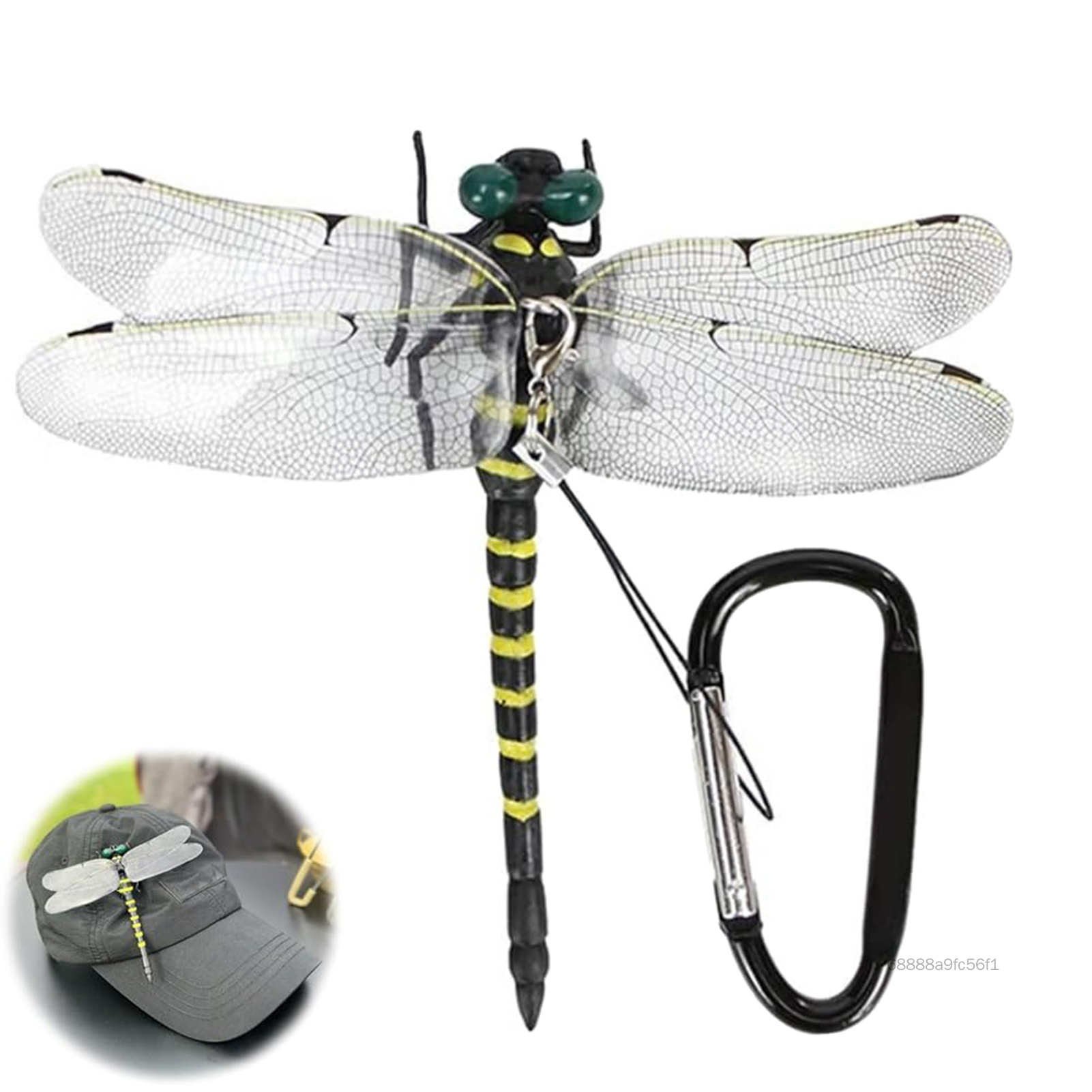 Clip chuồn chuồn nhân tạo với carabiner thực tế nhìn côn trùng với carabiner cho ba lô và thiết bị đi bộ đường dài TF-MEL-VN