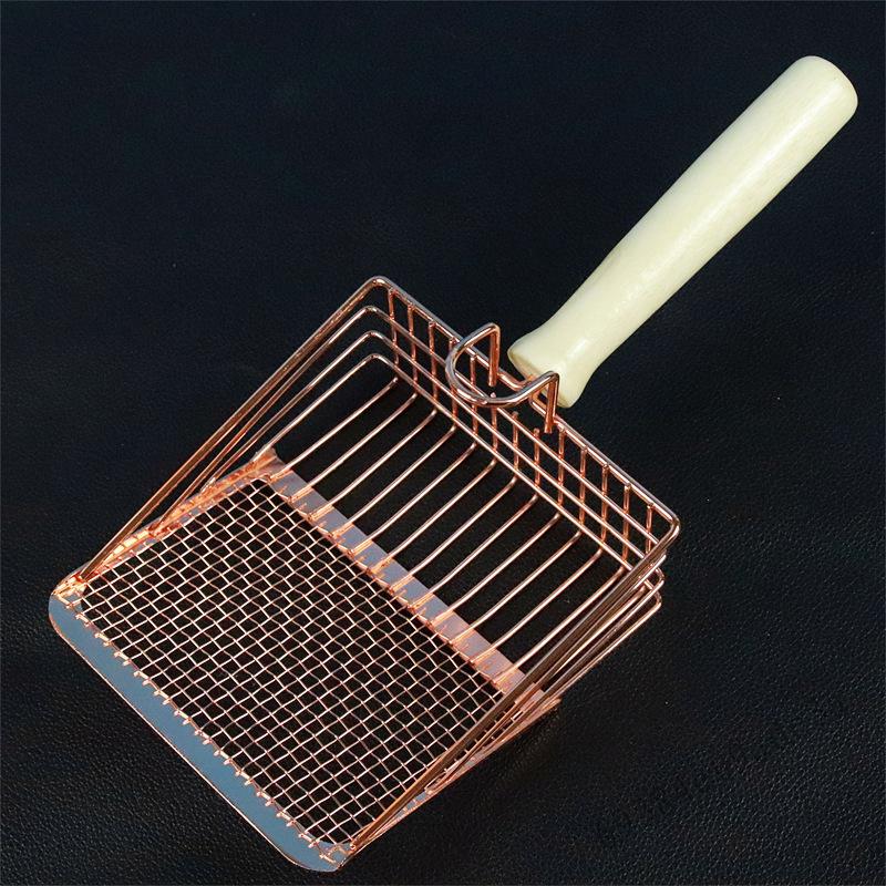 Muỗng xúc cát cho mèo bằng kim loại xốp 2 trong 1 - Công cụ xử lý chất thải thú cưng đa chức năng bền bỉ