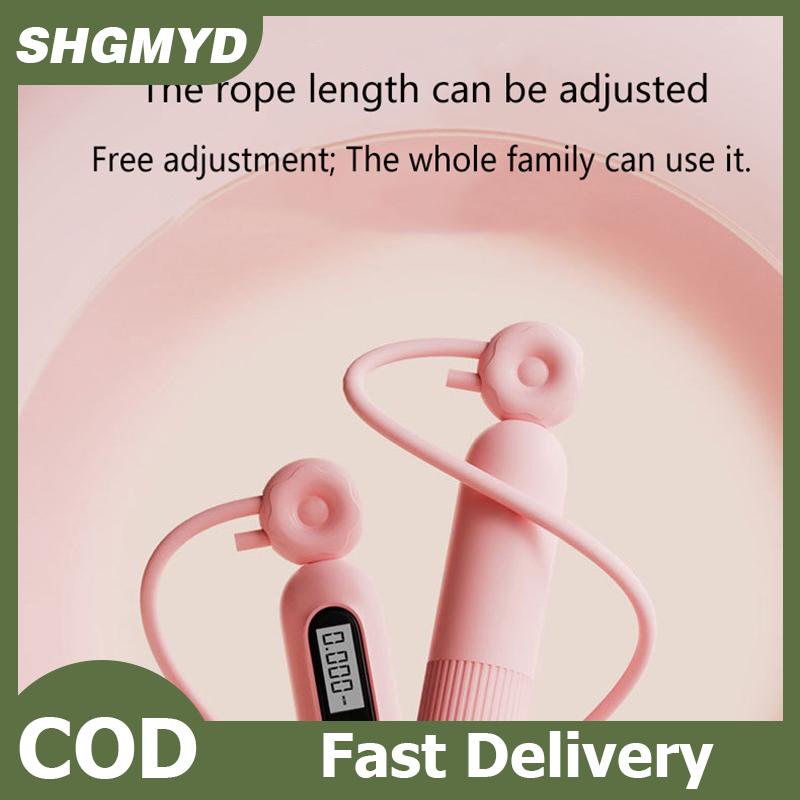 SHGMYD Nhảy dây với truy cập có thể điều chỉnh bỏ qua calorie thông minh cho tập thể dục tập thể dục và trọng lượng mất đếm thép Đào tạo nhà thể thao