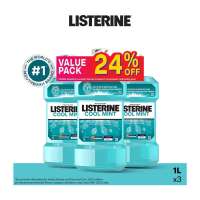 LISTERINE Cool Mint Mouthwash 1L Triple Pack
