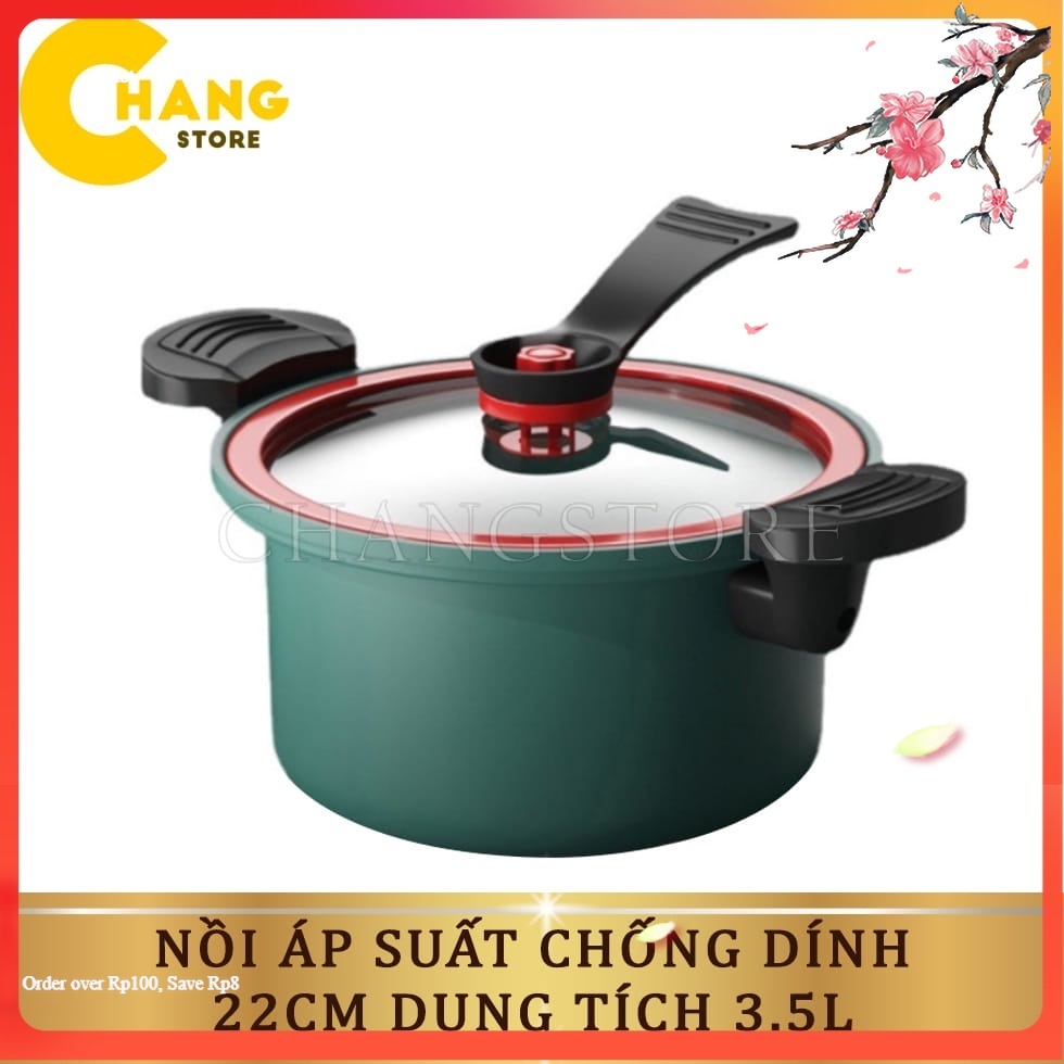 Nồi Áp Suất Chống Dính Dung Tích 3.5 Lít, Dùng Được Bếp Điện Bếp Ga  Kiểu Dáng Hàn Quốc, Gọn Nhẹ Dễ Sử Dụng - ASHAKI