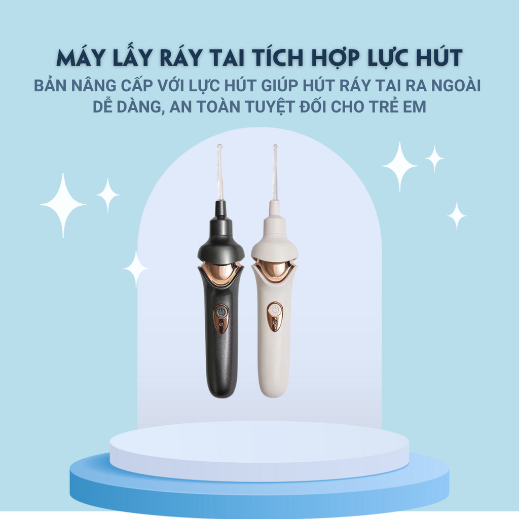 Dụng cụ lấy ráy tai cho trẻ em và người lớn tích hợp lực hút để hút ráy tai ra ngoài an toàn CSSD120 Claudia