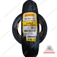 Ban Motor Matic 90/80 ring 14 PIRELLI DIABLO ROSSO CORSA II TUBELESS Bonus Pentil untuk mio