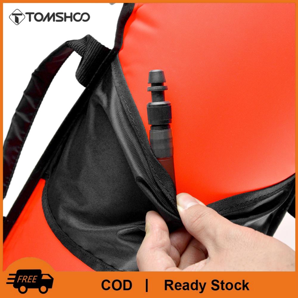 TOMSHOO Phao lặn YIWENG Phao an toàn bơm hơi Phao đánh dấu bề mặt Phao tín hiệu với cờ lặn 78LBS Trọng lượng chịu lực tối đa để lặn Spearfishing Lặn bằng ống thở Màu cam