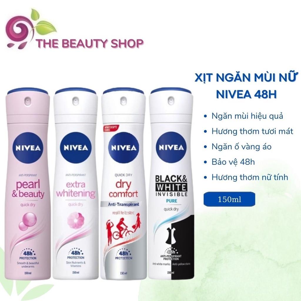 Chính hãng Xịt Khử Mùi Nữ Nivea 100ml - 150ml - Sáng Da, Mờ Vết Thâm