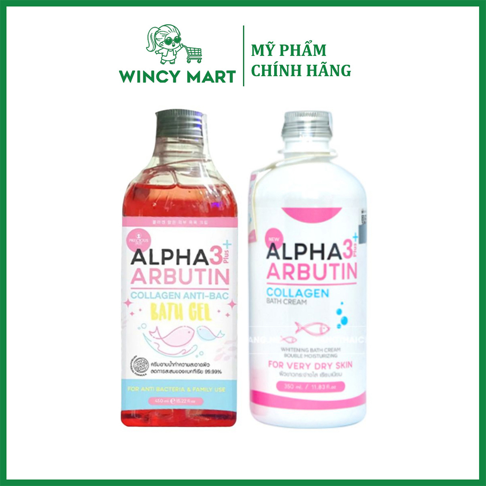  Kem Tắm Sữa Tắm Alpha Arbutin 3+ Plus Collagen Bath Cream Thái Lan 