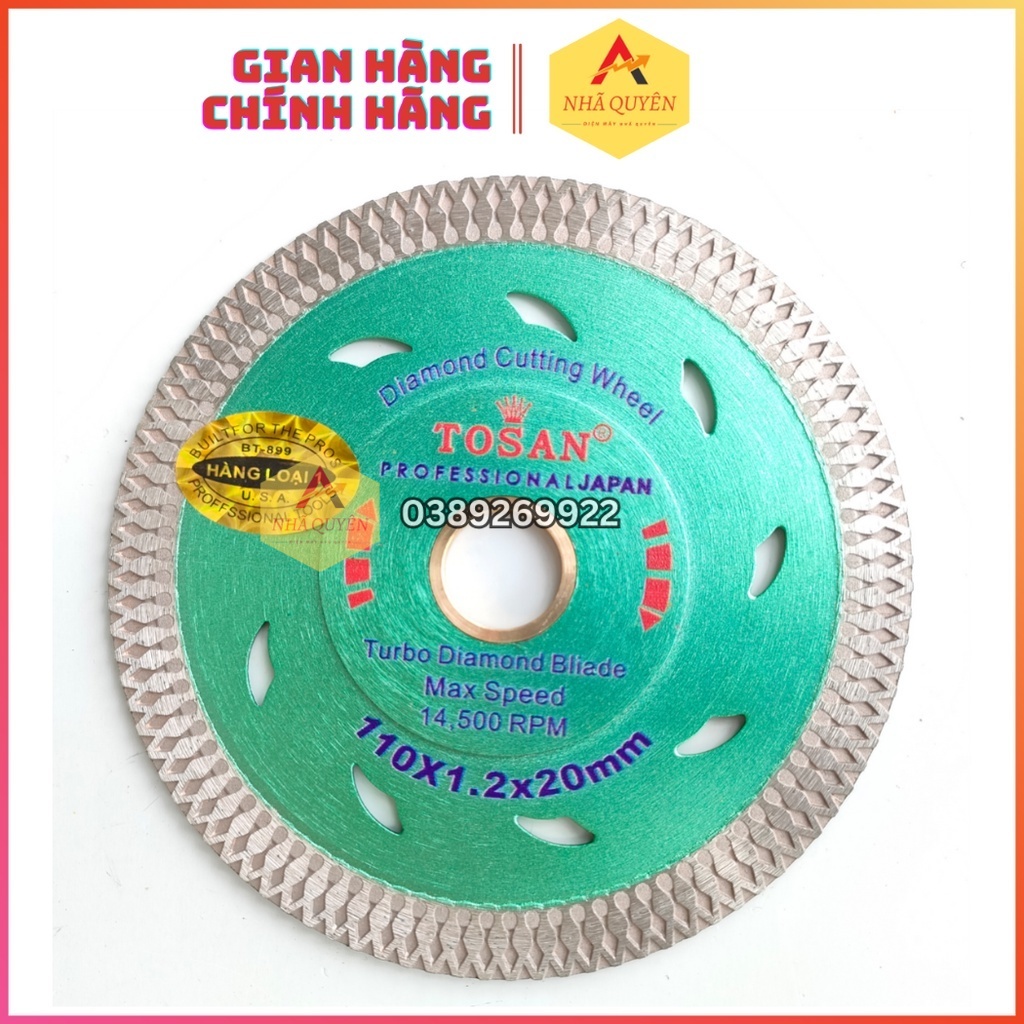 Đá cắt gạch 110mm tosan hàng công ty
