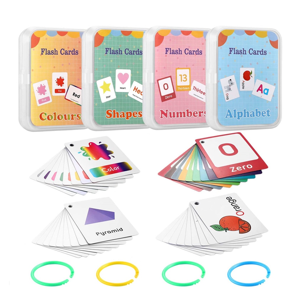Kids Montessori Baby Learn English Word Card Flashcards Cognitive