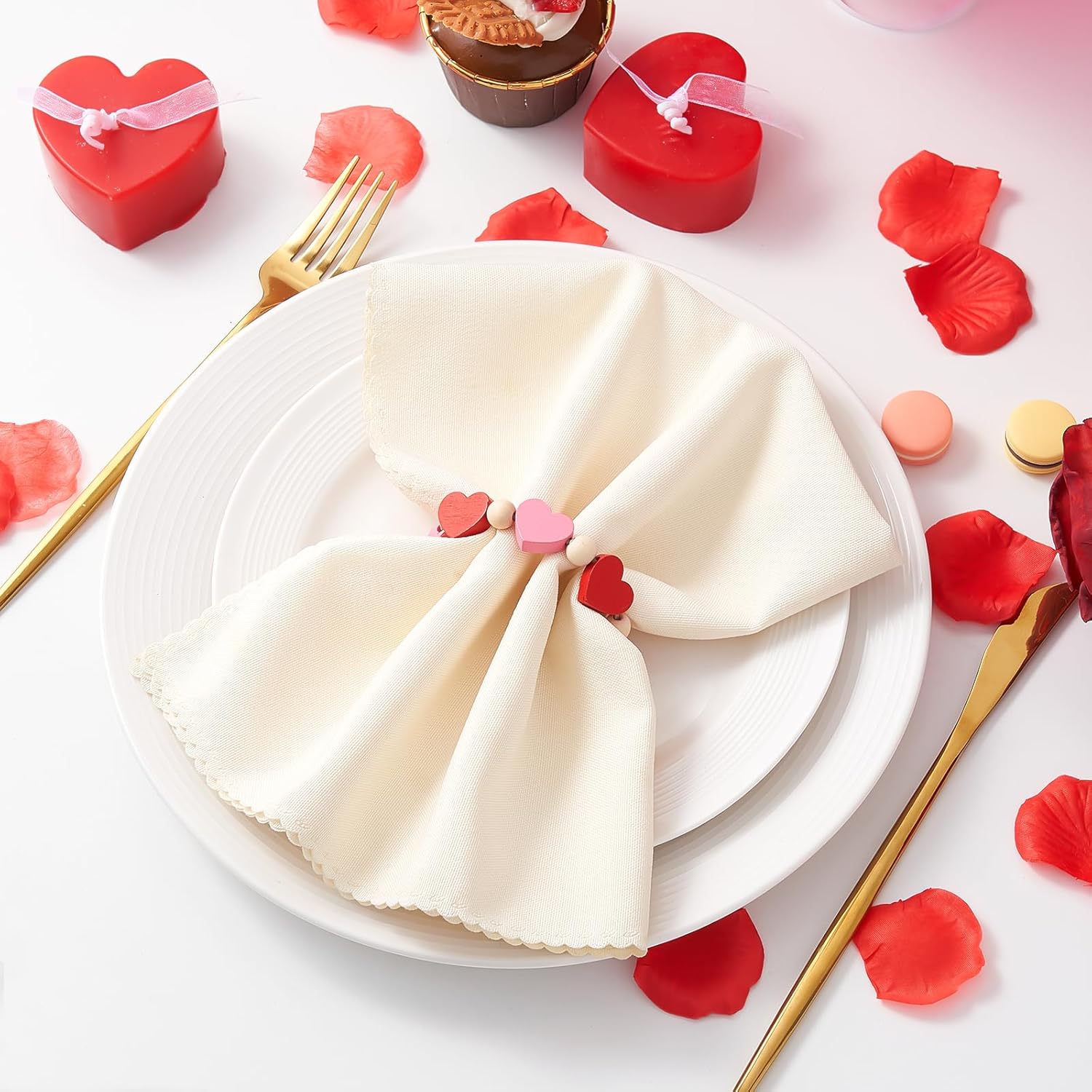 แหวนผ้าเช็ดปากวาเลนไทน์ชุด6,ลูกปัดไม้หัวใจสีแดงแหวนผ้าเช็ดปากวาเลนไทน์,แหวนผ้าเช็ดปากวาเลนไทน์สำหรับตกแต่งโต๊ะวาเลนไทน์,งานแต่งงาน,วันครบรอบ,วันหยุด,ปาร์ตี้วันวาเลนไทน์ ราคา 321 บาท*ส่งฟรี