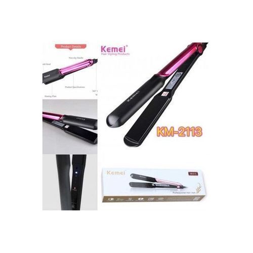 Máy duỗi tóc Kemei KM 2113 chỉnh nhiệt độ thông minh chuyên dùng duỗi ép thẳng uốn cúp đuôi-Hàng mới