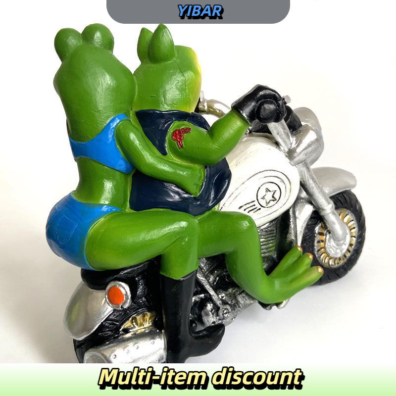 YIBAR หมวกกันน๊อครูปกบคู่งานหัตถกรรมทำจากเรซินประดับโต๊ะสำหรับบ้านลานสำนักงานของขวัญวันวาเลนไทน์ ราคา 274 บาท*ส่งฟรี