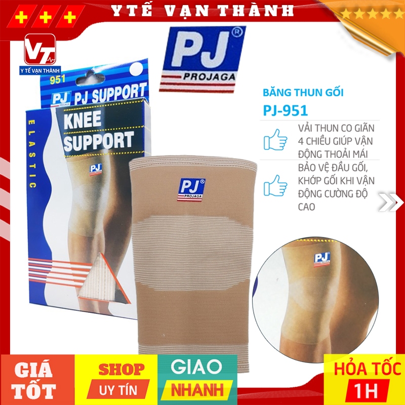 ✅ băng thun đầu gối co giãn 4 chiều pj-951 | bó gối, băng gối chính hãng đài loan -vt0117 - y tế vạn thành