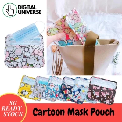 [SG Ready Stock] Cartoon Mask Pouch | Mask Storage | Multi-Purpose Pouch