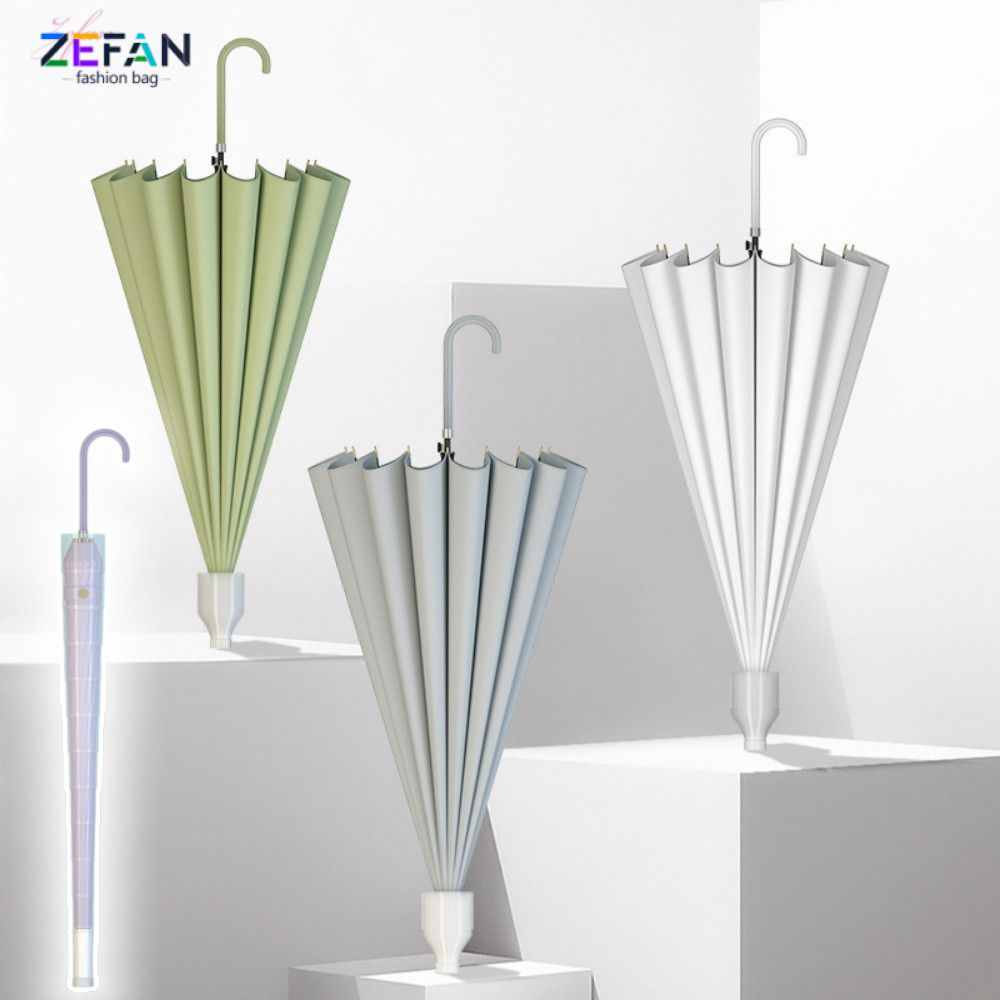 Zefan Long Handle Umbrella, Automatic Closing, Solid Color, Small Size, Refreshing, Straight Stem, with Waterproof Jacket. Simple Long Handle Umbrella, Straight Umbrella Type, Dual Use Wind Resistance. ราคา 225 บาท*ส่งฟรี