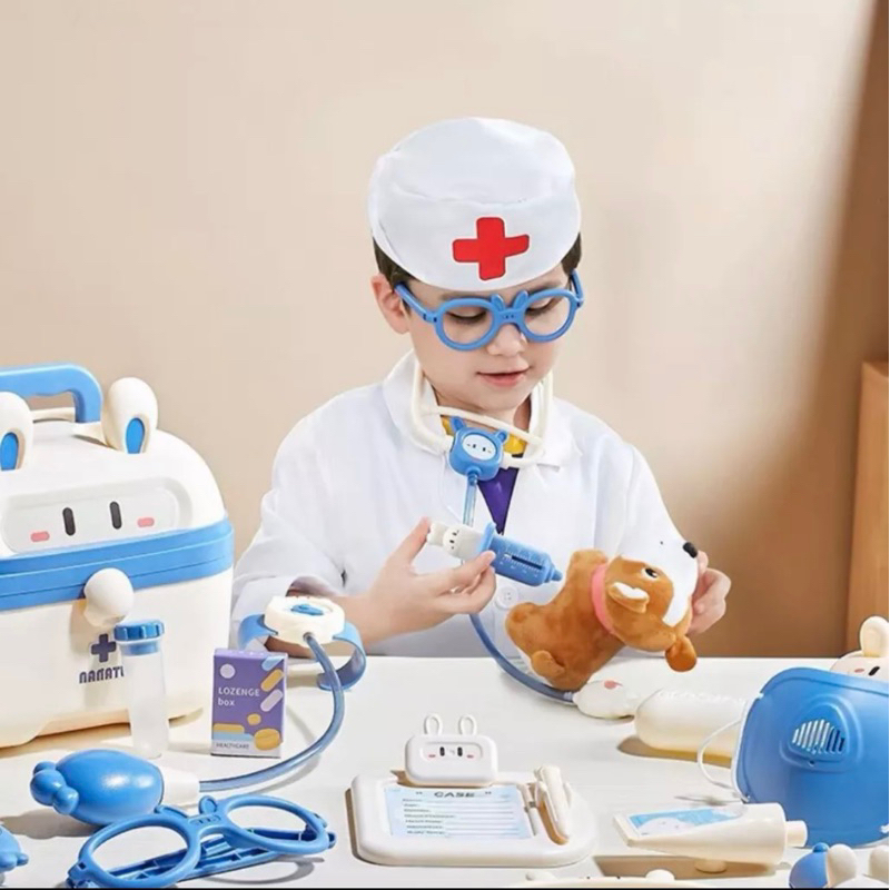 Đồ chơi bác sĩ y tá cho bé, đồ chơi y tế giả lập nhiều dụng cụ