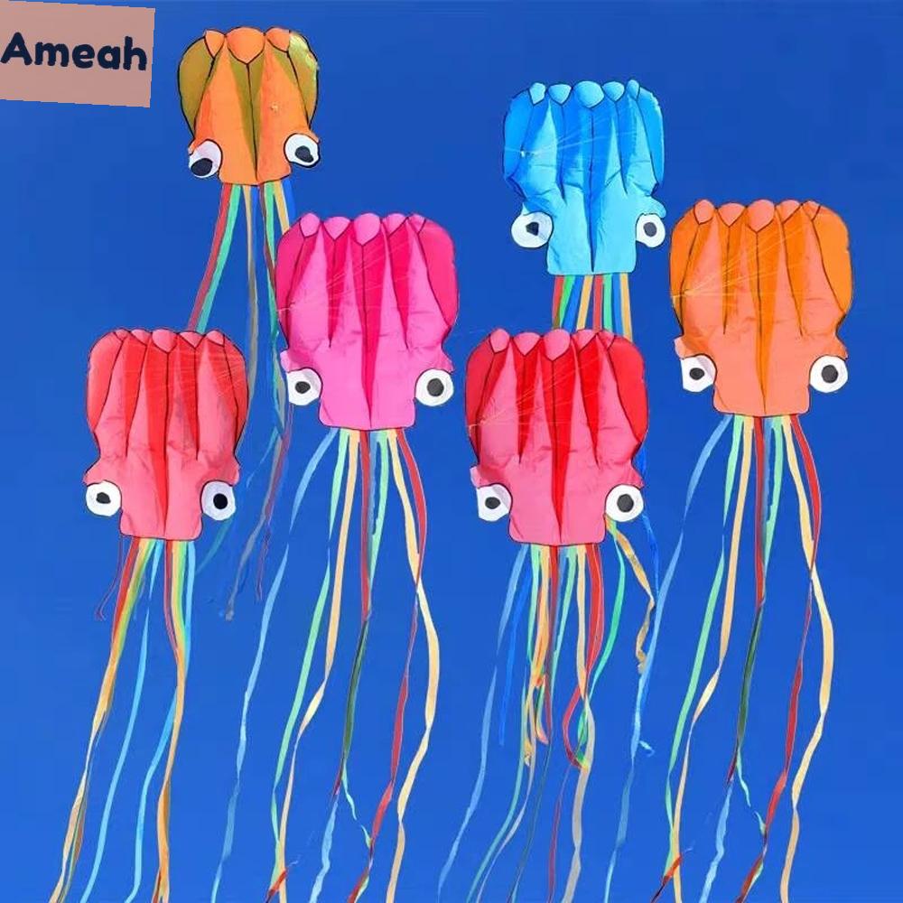 AMEAH Easy To Fly Outdoor Toys Long Tail Kite Flyin 4M Large Octopus