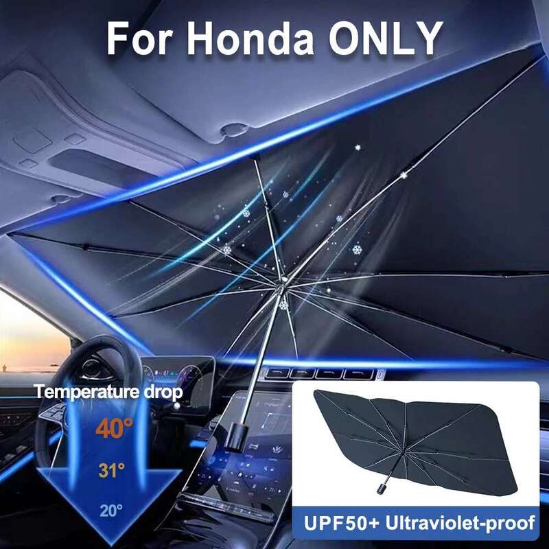 Qflzg cho Honda Accord CRV Civic Jazz Pilot CR-V kính chắn gió ô tô che nắng che nắng phía trước ô c