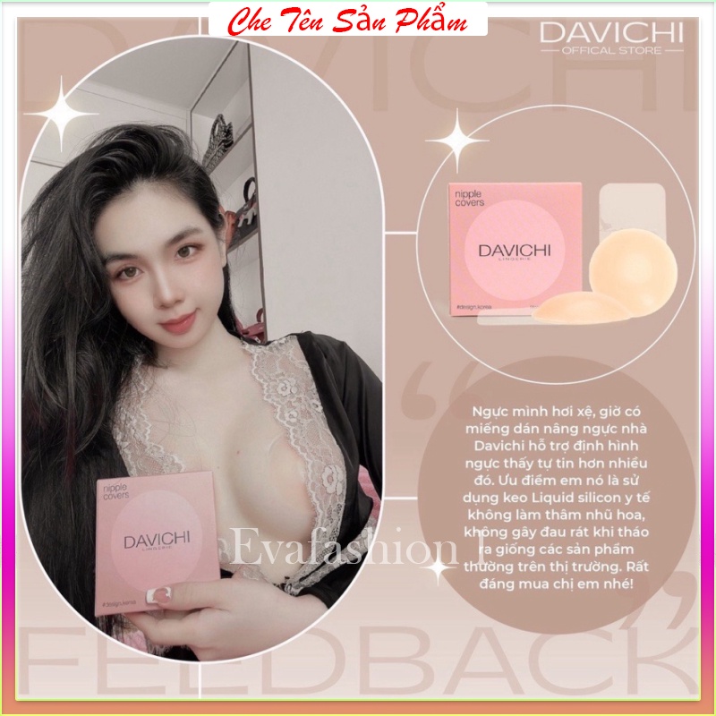 Một đôi miếng dán silicon kéo ngực nâng ngực DAVICHI size nhỏ 6,5cm