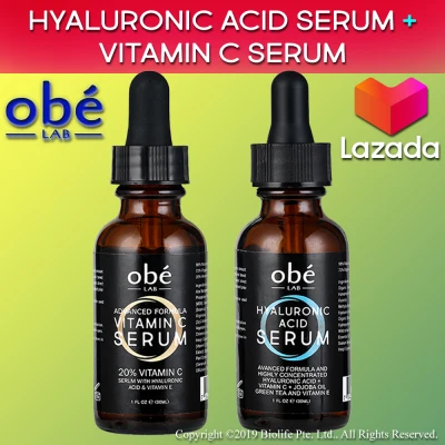 [Lazada Special] Obe Lab Vitamin C Serum + Hyaluronic Acid Face Serum, 30ml Bottle