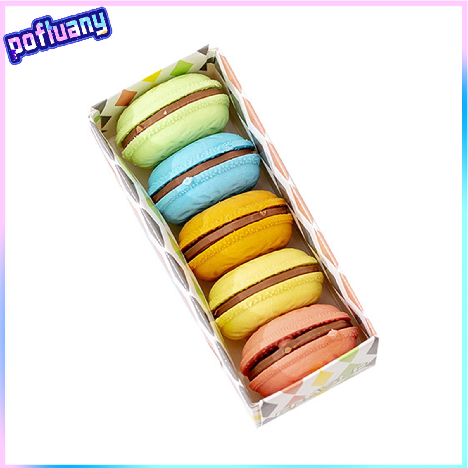 Cute Stationery Gift for Kids Dust-free Eraser for Children 5 Pcs Macaron Cookie Eraser Set – Cute Colorful Pastel Soft Rubber Erasers for Kids Students School Supplies Classroom Prizes Fun Creative ราคา 53 บาท*ส่งฟรี