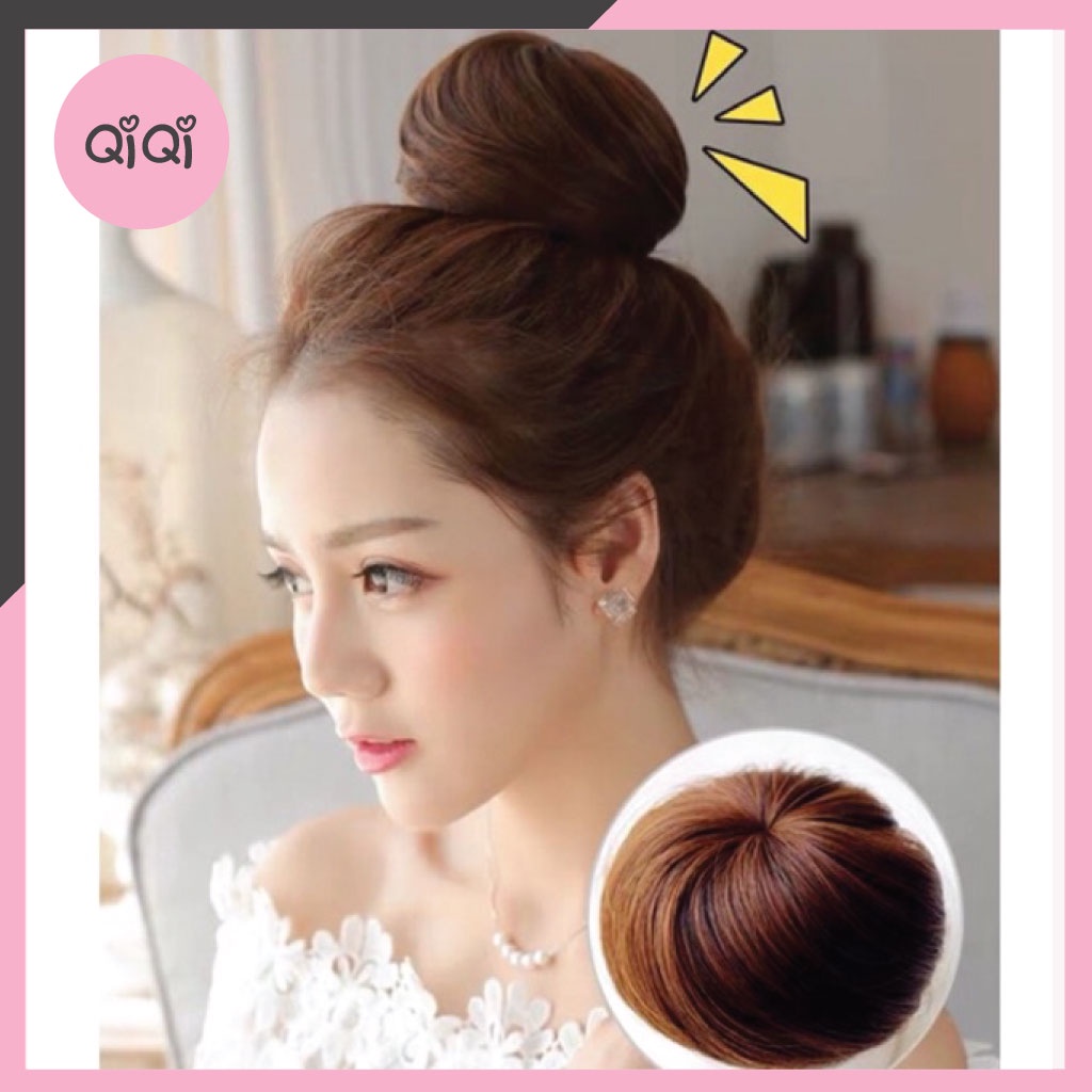 Búi tóc giả cao - búi củ tỏi dây rút tiện lợi cao cấp blink hair